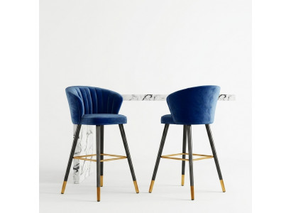 Barkruk Barkruk Blauw Fluweel Ontwerp Barkrukken Barkruk Stoelen Nieuw