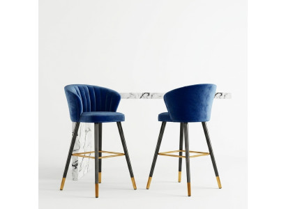 Barkruk Barkruk Blauw Fluweel Ontwerp Barkrukken Barkruk Stoelen Nieuw