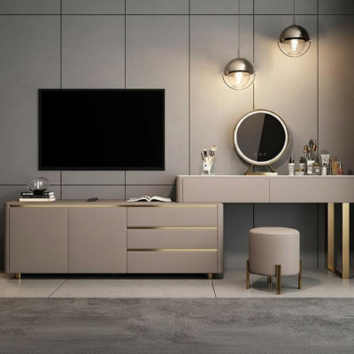 Make-up tafel met RTV laden spiegel luxe console slaapkamer