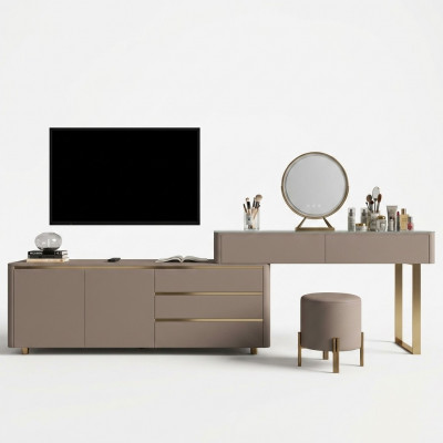 Make-up tafel met RTV laden spiegel luxe console slaapkamer