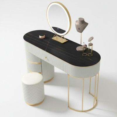 Kaptafel Spiegel Console Makeuptafel Tafels Consoles Roestvrij staal