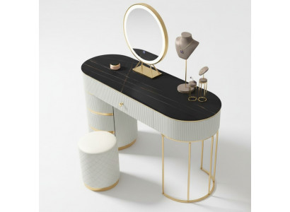 Kaptafel Spiegel Console Makeuptafel Tafels Consoles Roestvrij staal
