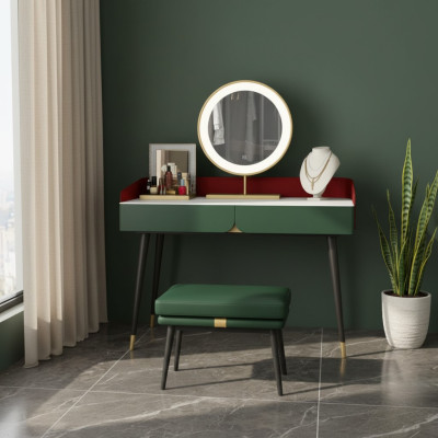 Kaptafel Spiegel Console Slaapkamer Houten Tafel Luxe Nieuw