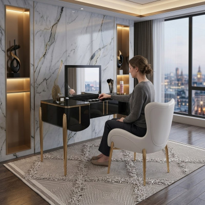 Moderne make-uptafel spiegel luxe console ladekast slaapkamer nieuw