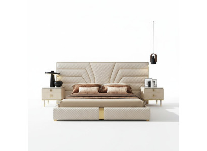 Slaapkamer Modern Hout Textiel Bedden Bed Luxe Tweepersoonsbed