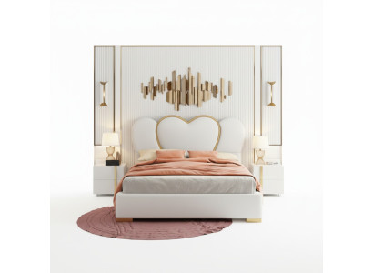 Ontwerp Bed Slaapkamer Tweepersoonsbed Hotel Luxe Bekleding Inrichting