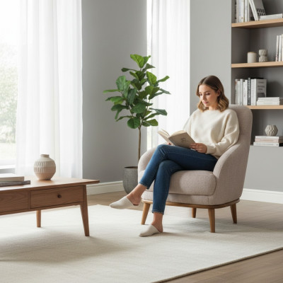 Fauteuil Bekleding Zitter Design Bank Ontspanning Stof Design Fauteuil Club Lounge