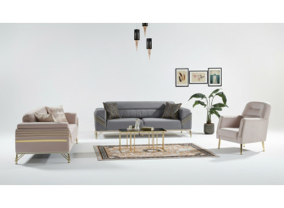 Exclusieve bankstel set 3+3+1 3-delig 2x Bank Stoel Relax Luxe set
