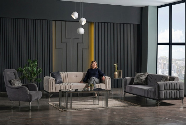 Bankstel 3+3+1 zitplaatsen Stof Modern Compleet Fauteuil Bank Luxe Nieuw