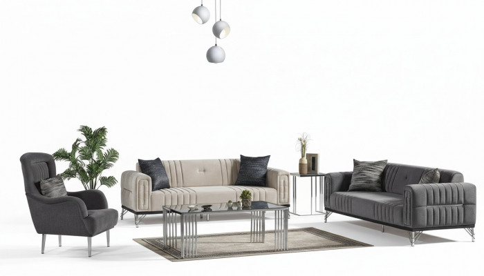 Bankstel 3+3+1 zitplaatsen Stof Modern Compleet Fauteuil Bank Luxe Nieuw