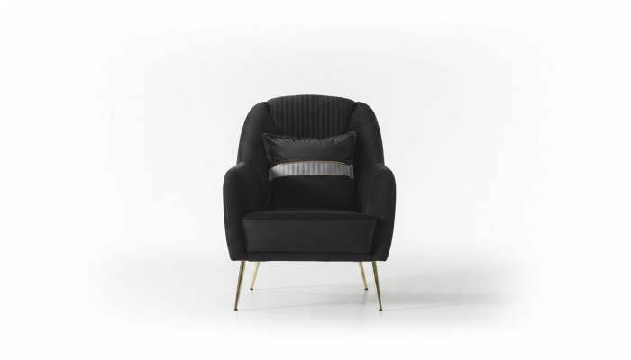 Elegante bankstoel, fauteuil, bankstel zwart Relax 2-delig woonkamer meubels
