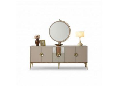 Dressoir Kast Bruin Hoogglans Meubels Hout Luxe Dressoir Sideboard