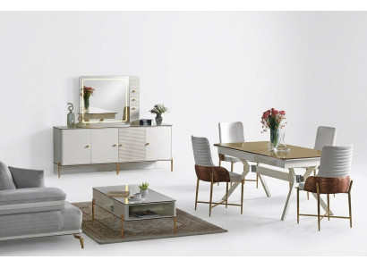 Eetkamer set garnituur tafel 6x stoelen design moderne meubels luxe dressoir