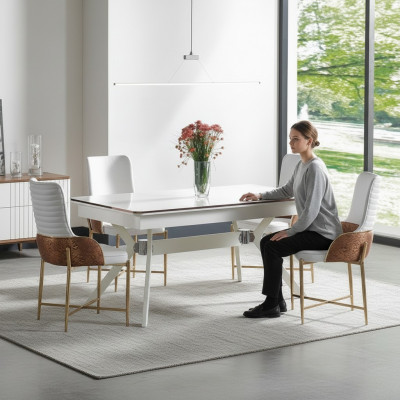 Set eetkamerstoelen 6x stoelen + eettafel luxe meubelset nieuw