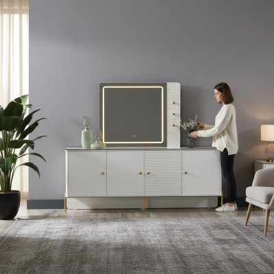 Sideboard dressoir luxe set dressoir houten dressoirs modern