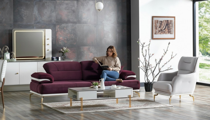 Luxe bankstel set Woonkamer Bankstel set Bankstel 3+1+Salontafel Modern