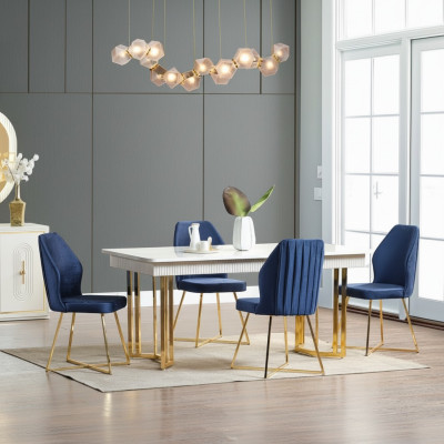Eetkamerset Luxe 6x stoelen + eettafel eetkamerset met armstoelen Moderne