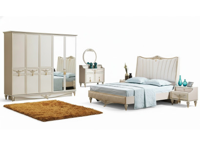 Luxe slaapkamerset Bed + 2x nachtkastjes + kast + commode Compleet modern