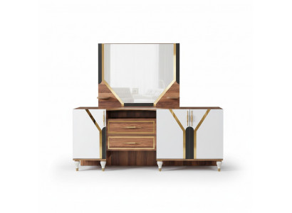 Dressoirkast Bruin Hoogglans Meubels Hout Luxe Ladenkast Sideboard Nieuw.