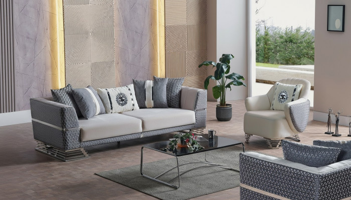 Bankstel 3+1 zits fauteuil set Moderne relaxfauteuil meubels Nieuw