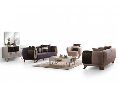 Prestigieuze 3+3+1 woonkamerset woonkamerset met twee banken en fauteuil Nieuw