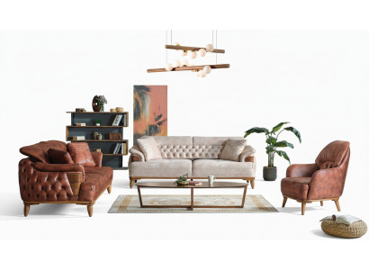 Klassieke bankstelset 3+3+1 zits Chesterfield relaxfauteuil meubels bank nieuw