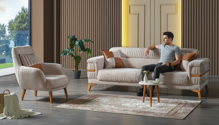 Sofagroep 3+1 zits Modern Relax fauteuil Modern stijl 2-delig Luxe woonkamer