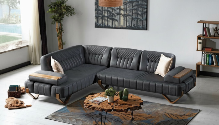 Hoekbank L-vorm Stof Hoekbank Bank Bekleding Premium Bank L-vorm Modern Nieuw