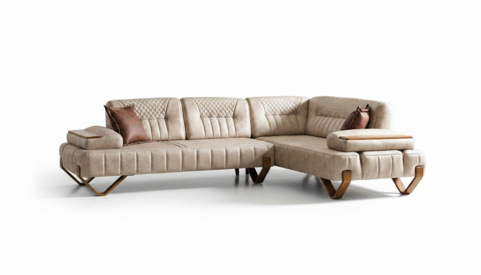Hoekbank woonlandschap Kleur Beige L-vorm Bank Nieuw Woonkamer Hoekbank Luxe Nieuw