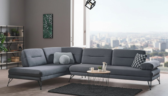 Hoekbank L-vorm Textiel Hoekbank Bankbekleding Premium Bank L Vorm Modern