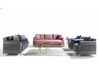 Sofaset 3+3+1+1 Zits Textiel Modern Compleet Fauteuil Bank 3-Zits Luxe