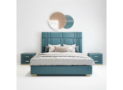 Ontwerper Bed Slaapkamer Kunstleer Hotel Luxe Beklede Meubelen Ontwerper