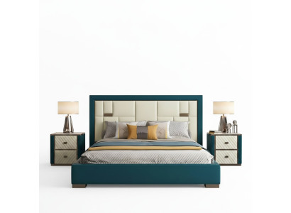 Luxe slaapkamer bed gestoffeerd ontwerp 180x200cm tweepersoons hotelbedden nieuw