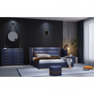 Luxe slaapkamerbed bekleding ontwerp luxe tweepersoonsbedden hotelmeubels