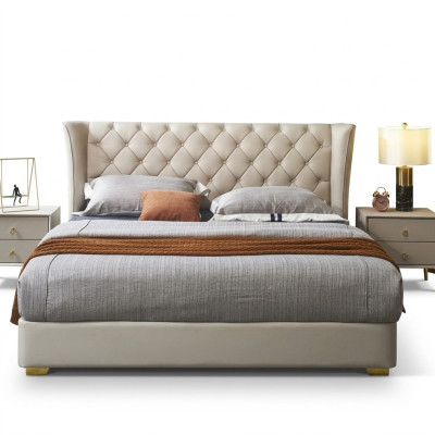 Chesterfield Design Bed Slaapkamer Kunstleer Bekleed 180x200 Nieuw