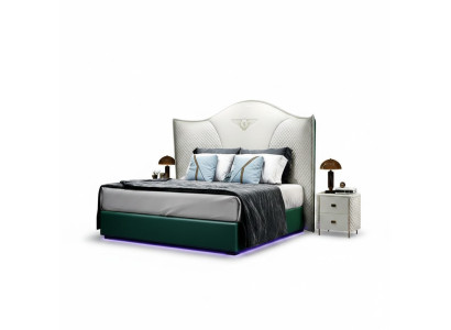 Ontwerp Luxe Tweepersoons Hotelbed Slaapkamer Modern Houten Meubels Bekleding