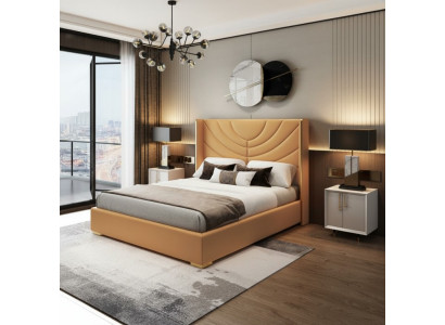 Ontwerp tweepersoonsbed bed 180x200cm hotelmeubilair luxe gestoffeerde slaapkamer