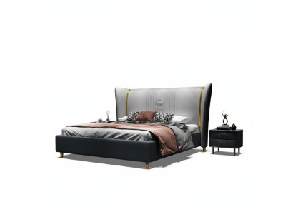 Luxe houten gestoffeerd bed slaapkamer 180x200cm tweepersoonsbed hotel nieuw