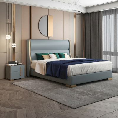 Bedden Tweepersoons Slaapkamer Hout 180x200cm Bedbekleding Ontwerp Luxe