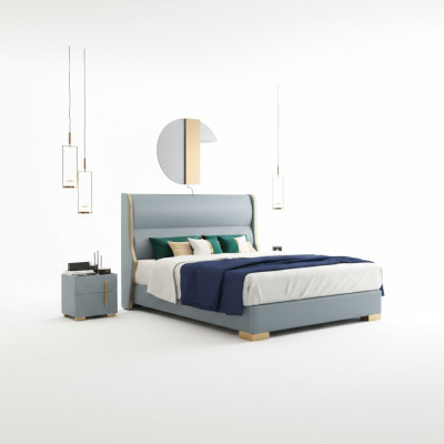 Bedden Tweepersoons Slaapkamer Hout 180x200cm Bedbekleding Ontwerp Luxe