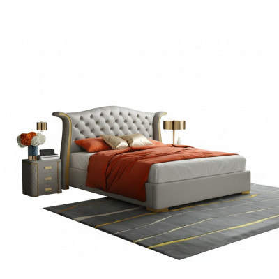 Chesterfield tweepersoonsbed slaapkamer gestoffeerd luxe bedden 180x200cm.