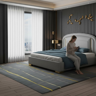 Tweepersoonsbed Bed Hout Design Luxe Meubels Gestoffeerd Bed Ontwerpbed Bedden