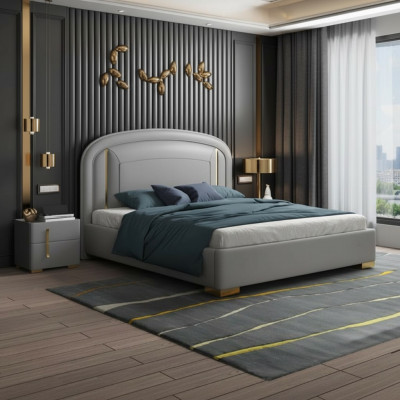 Tweepersoonsbed Bed Hout Design Luxe Meubels Gestoffeerd Bed Ontwerpbed Bedden