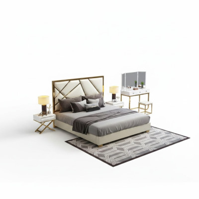 Bedbekleding Ontwerp Luxe Dubbele Hotelbedden Slaapkamer 180x200cm.