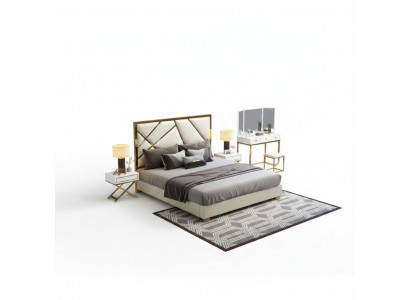 Bedbekleding Ontwerp Luxe Dubbele Hotelbedden Slaapkamer 180x200cm.