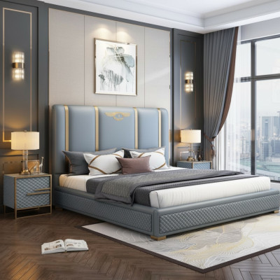 Tweepersoonsbed Bed Luxe Houten Bedframes Bedframe Meubels Ontwerp Modern