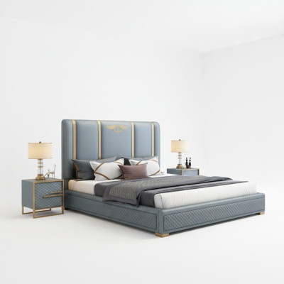 Tweepersoonsbed Bed Luxe Houten Bedframes Bedframe Meubels Ontwerp Modern