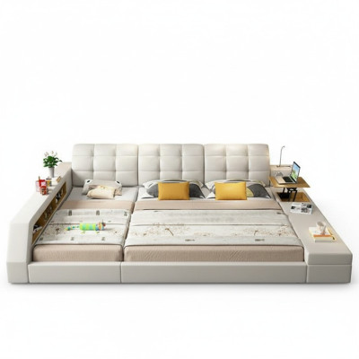Ontwerp bed hotel dubbele plankenrek 180x200 multifunctioneel bed luxe