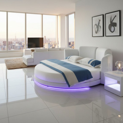 Bedden Ronde Bedden Dubbel Luxe Slaapkamermeubels Ronde Hotelconstructie Nieuw