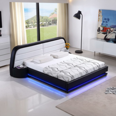 Luxe slaapkamerbed gestoffeerd ontwerp Luxe tweepersoonsmoderne bedden